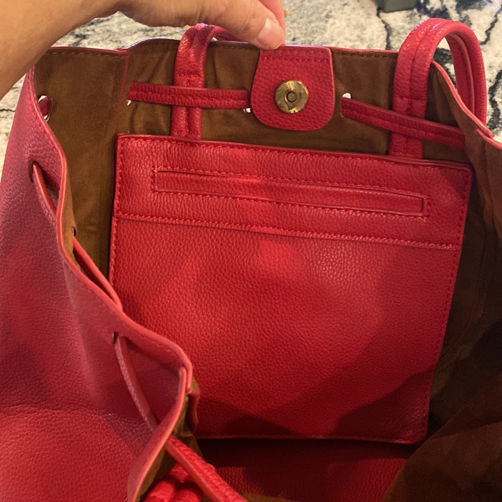 Red Drawstring Handbag - Picture 3 of 7